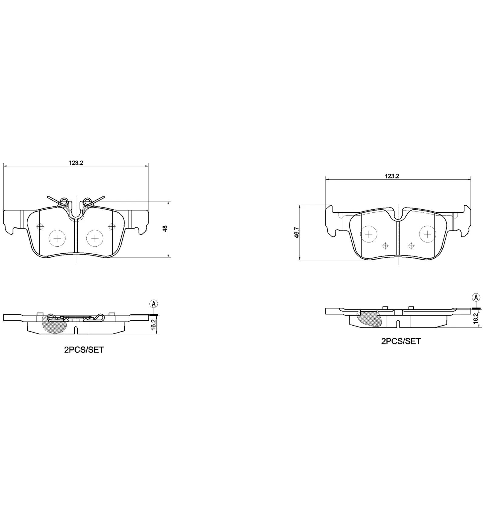 BMW F39 F40 F44 F45… Arka Fren Balatası 34201543683 P 06 094X BREMBO - BMW yedek parça