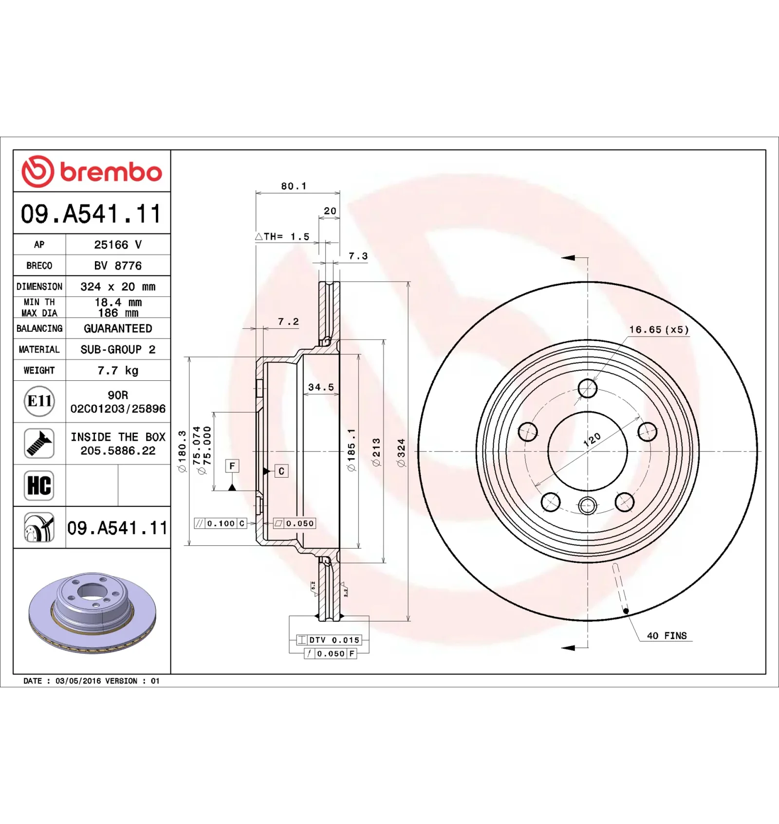 BMW X5 E53 Arka Fren Diski 34216756849 09.A541.11 BREMBO - BMW yedek parça