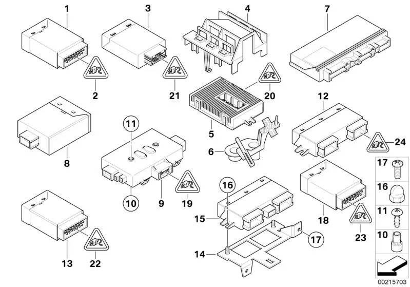 63117355073 Far Kartı F10 LCI A63117355073