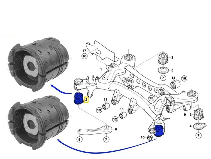 BMW F01 F02 F04 F07 - Travers Takozu (Arka Nin Arkası) 33316793864 | KAUTEK