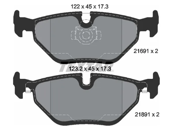 Fren Balatası E39 Arka 520540i 520/525d/td/tds TEX_2169103 TEXTAR