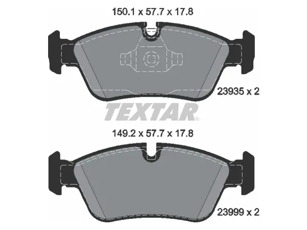 Fren Balatası E87 E90 Ön 120i/d; 316320i 318d TEX_2393501 TEXTAR