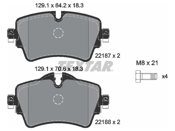 Fren Balatası F45 Mini-R54R57 Ön -Sport- TEX_2218701 TEXTAR