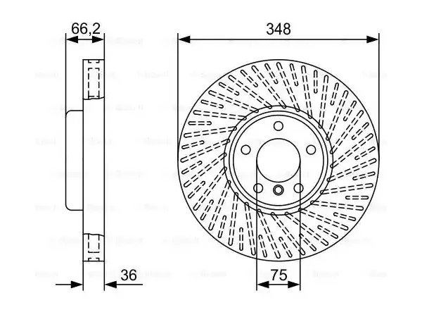 Fren Diski F10 F01 Ön Sağ Havalı 528550i 525535d; 730740i/d BSH_0986479W20 BOSCH