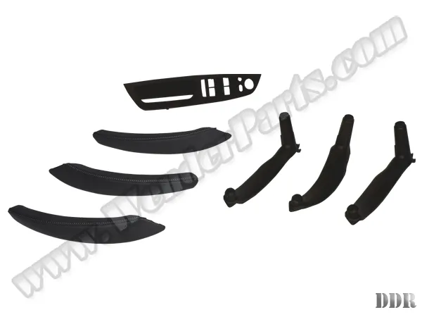 Kapı Tutamak Seti X5:E70+LCI X6:E71 Ön&Arka; (Siyah) Deri Kaplamalı 51416969401 | WENDER
