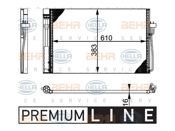 Klima Radyatörü E60 E65 (Dizel) BHR_8FC351301331 HELLA