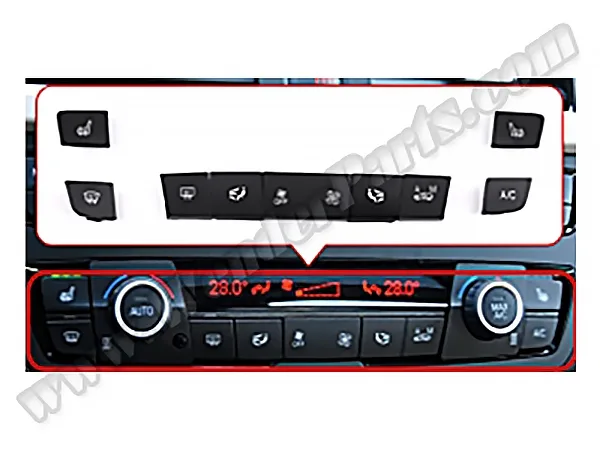 Klima Tuş Takımı F20 F30 F34 F32 (Set:9ad) 64119287341 | WENDER