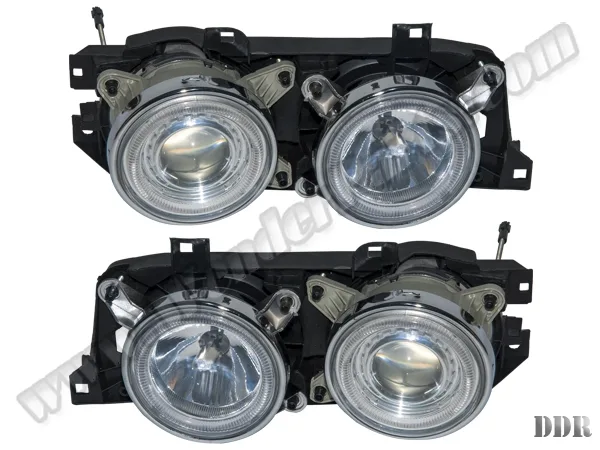Komple Far E34 E32 Set; (Kristal Beyaz) 1986-95 B A1391597/598R1 | WENDER