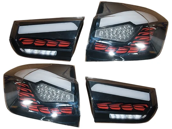 Komple Stop F30-LCI Set; [MODIFIYE:GTS ///M4] Siyah; Kayar Led 2016-18 63217456521 | WENDER