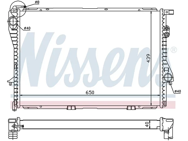 Motor Su Radyatörü E39 E38 [M52 M60 M62 M73] Man/Şanz (Klimalı) 1995-98 NSN_60752A NISSENS