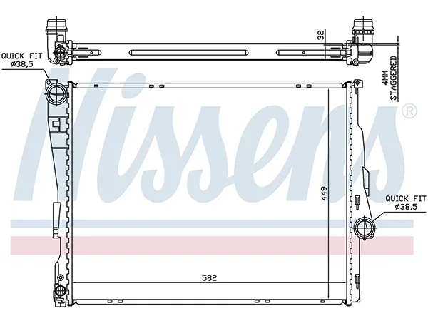 Motor Su Radyatörü E46 [M47 M52 M54 M57] Otm/Şanz (Klimalı) NSN_60782A NISSENS