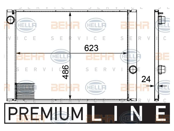 Motor Su Radyatörü E60 [M54 N46 N52 N53] Man/Şanz (Klimalı) BHR_8MK376719141 HELLA