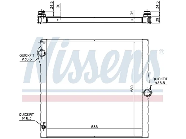Motor Su Radyatörü E70 [N52 N62] Man-Otm/Şanz (Klimalı) NSN_60825 NISSENS
