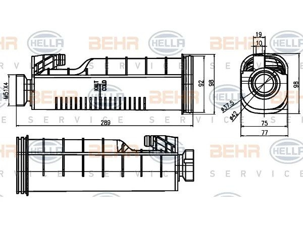 Radyatör Su Deposu E30E39 [M40 M43 M50 M52] 1982-98 BHR_8MA376755091 HELLA