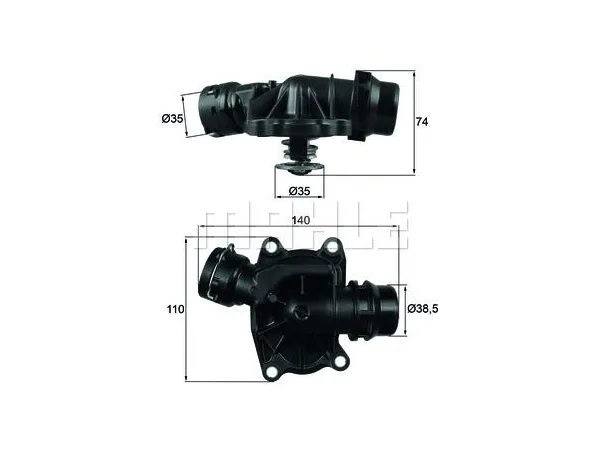 Termostat M57 [E39 E38 E46 E53] 88C MHE_TI23388 MAHLE