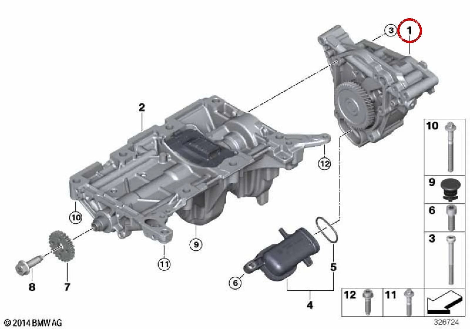 BMW F20 F21 F22 F23… N20 N26 Yağ Pompası 11417610378 BMW GROUP