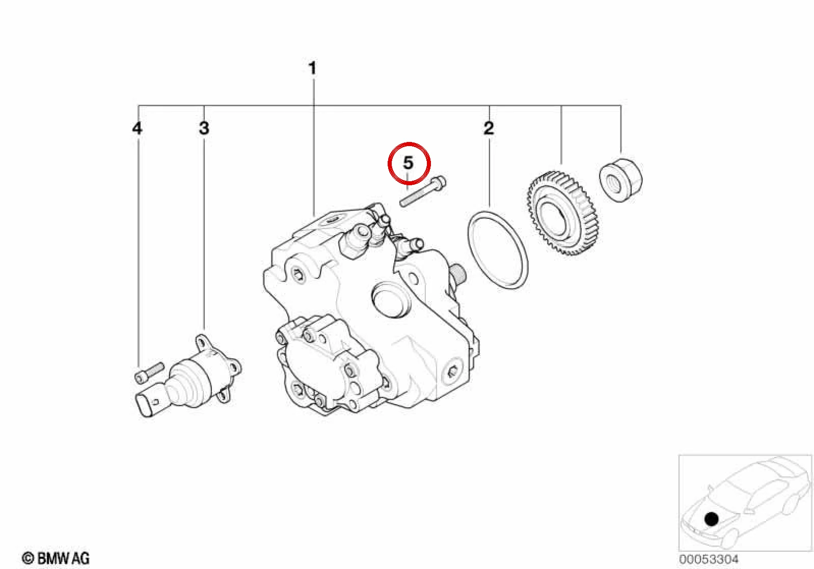 BMW E36 E38 E65 E83 Silindir Başlı Cıvata M8x40 07119901972