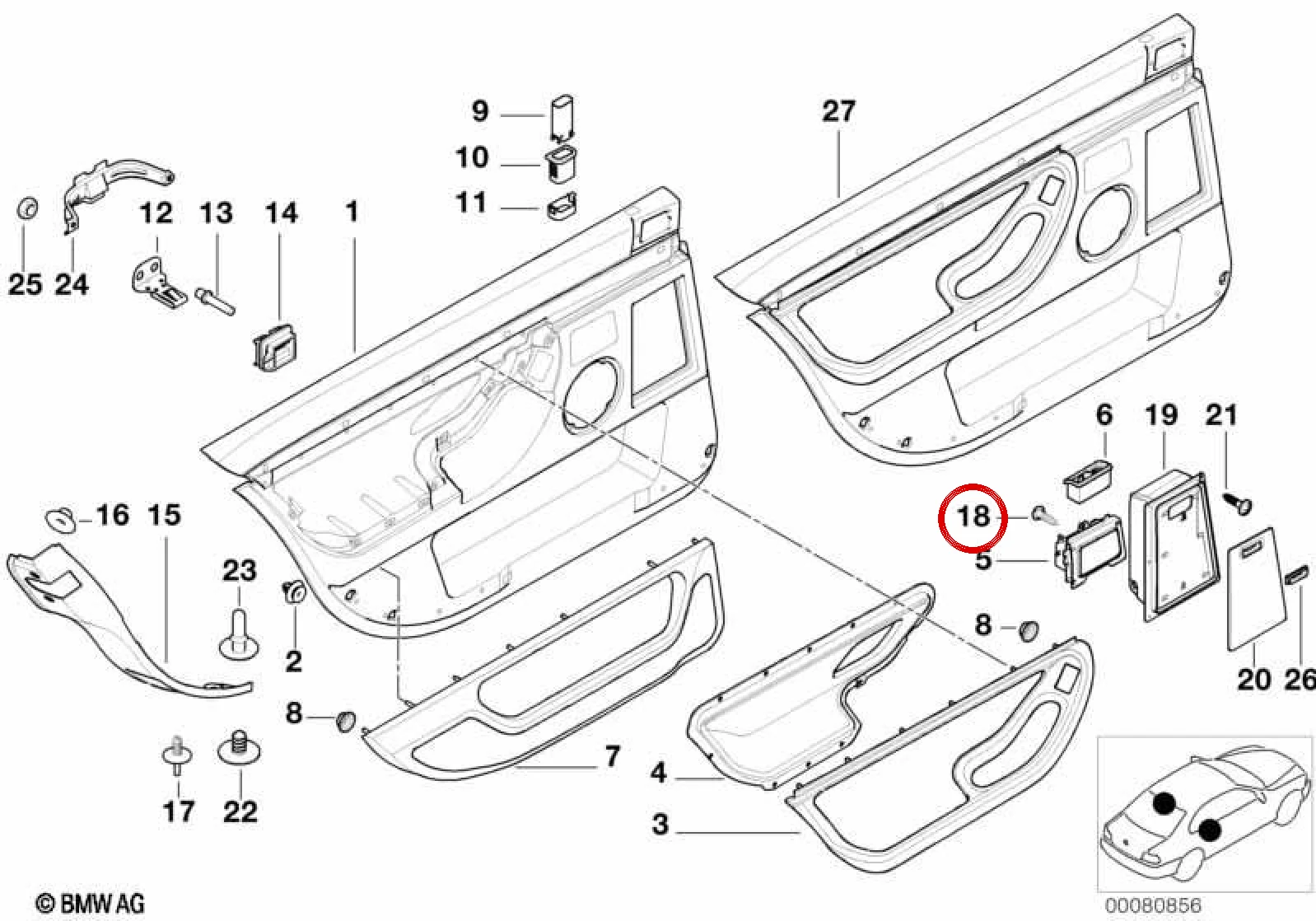 BMW E30 E38 Havşa Başlı Vida 3x10 07119904200