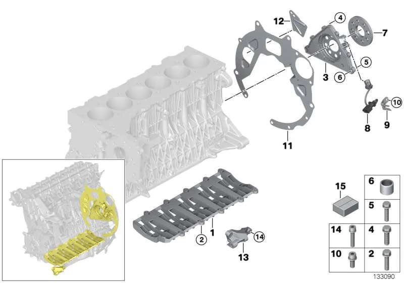 BMW E38 E39 E46 E53… Pullu Altıgen Cıvata M8x28 07119904507