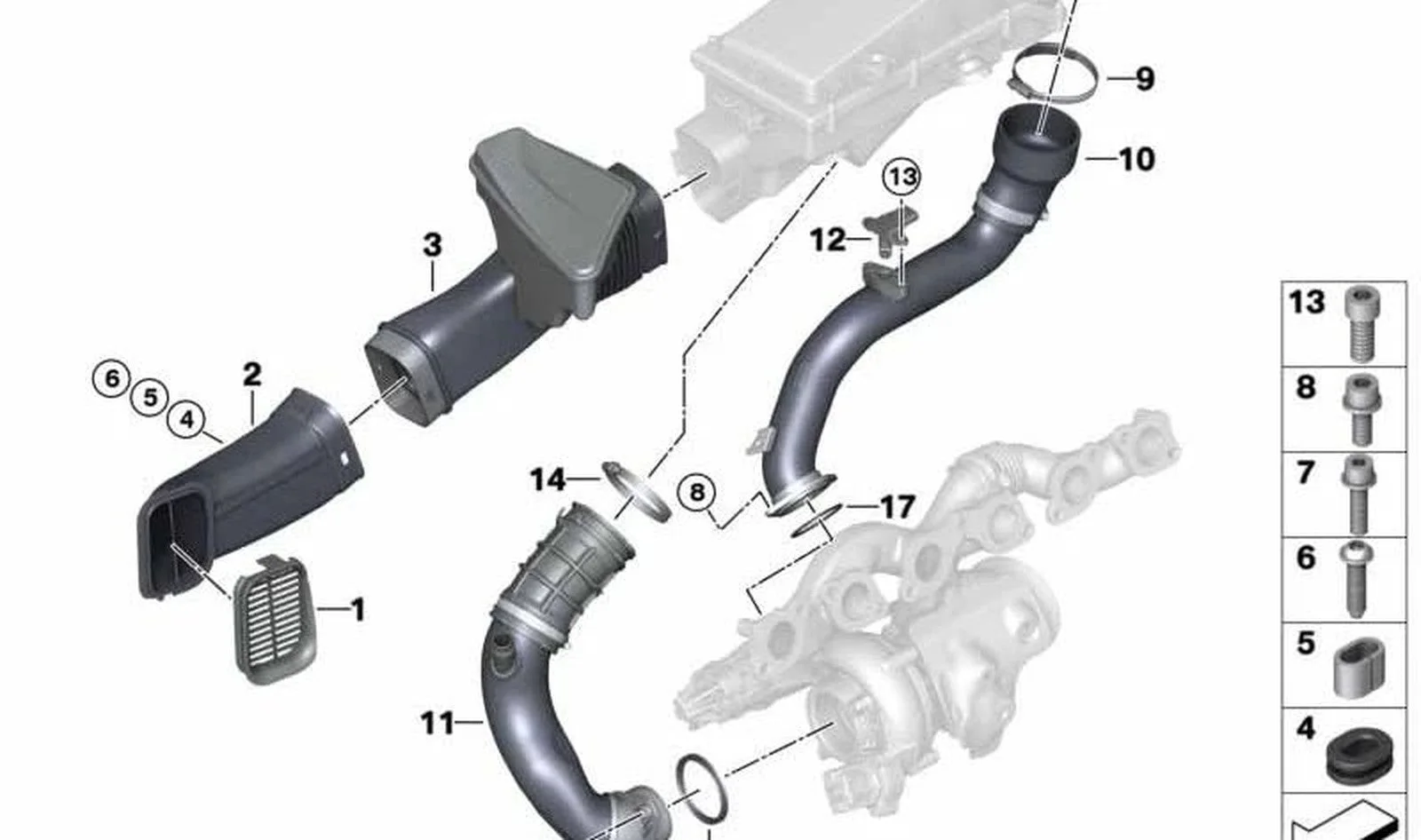 BMW 7 Serisi F01 F02 G12 Pullu Silindirik Cıvata 07119904943