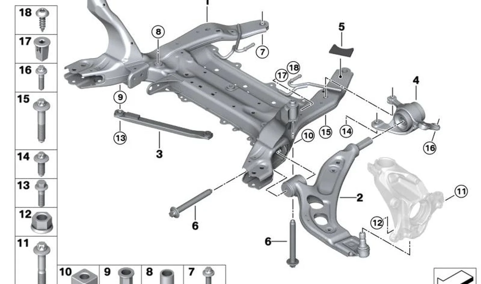 BMW F10 F11 F20 F21… Altıgen Cıvata M10x35 07119904956