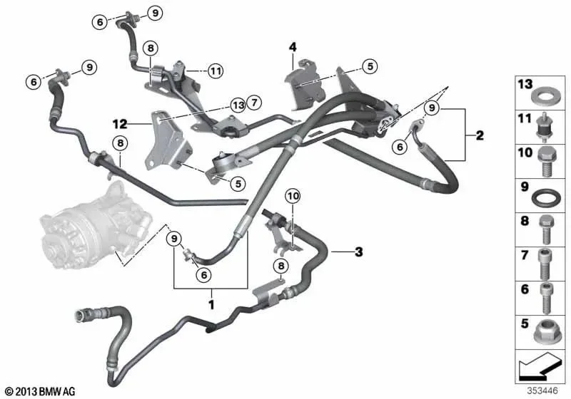 BMW E60 E70 E71 F15… Silindirik Başlı Cıvata 07119906462