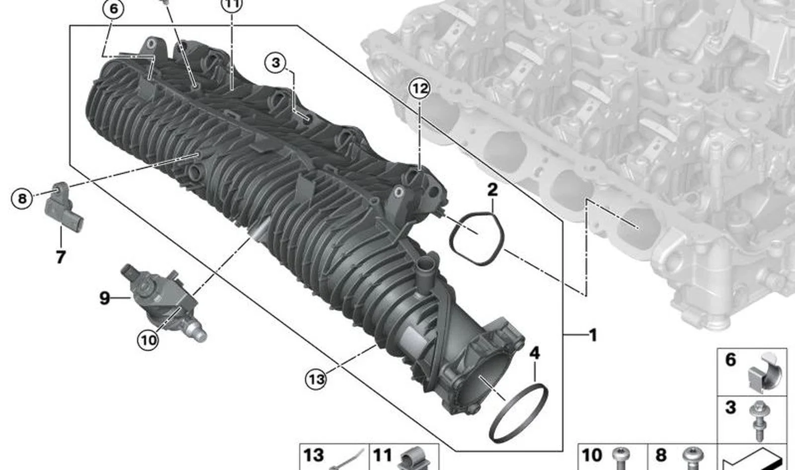 BMW G05 I01 U11 Düz Başlı Cıvata 07119907160
