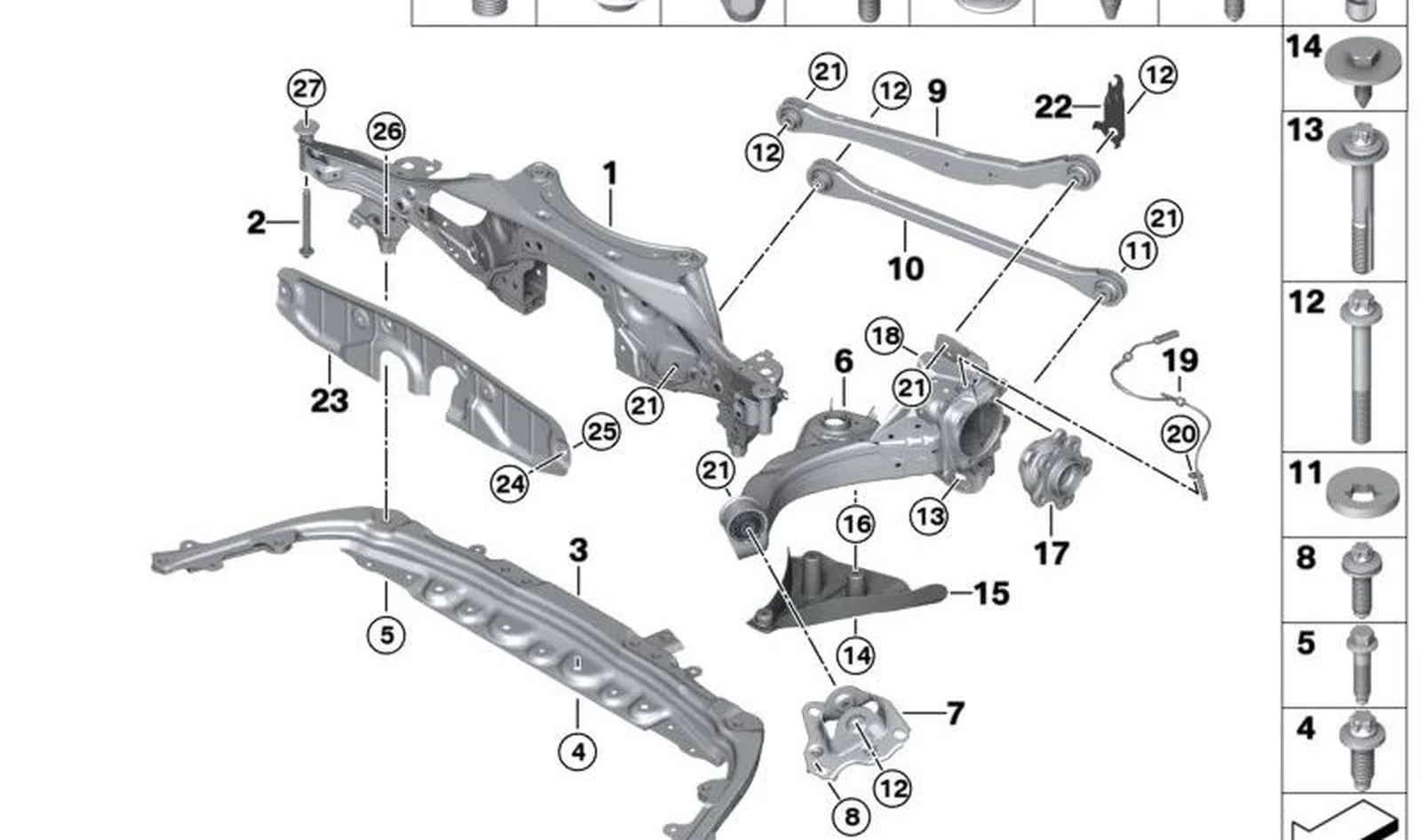 BMW X1 U11 Bağlantı Cıvatası 07119907420