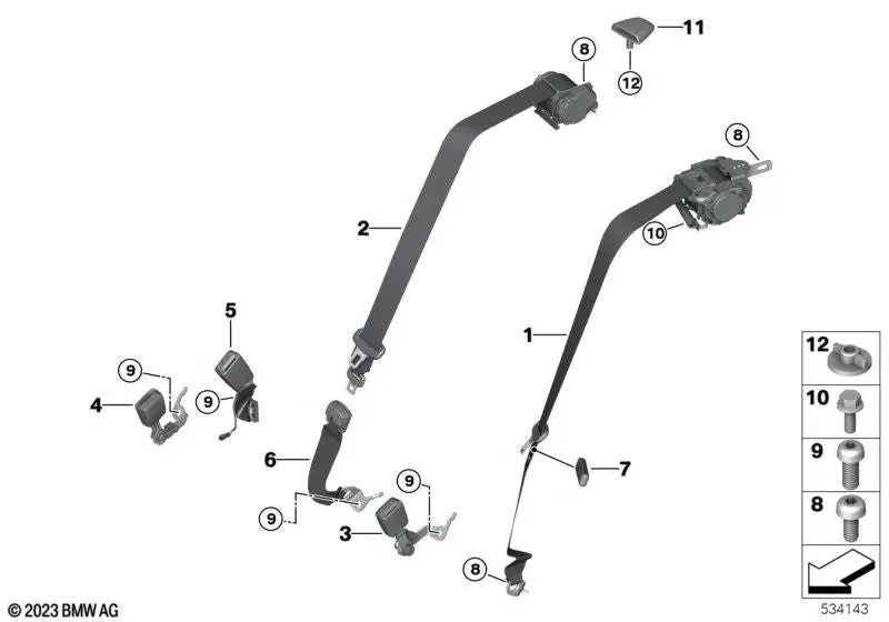 BMW F90 F91 G15 G22… Altıgen Başlı Cıvata 07119907474