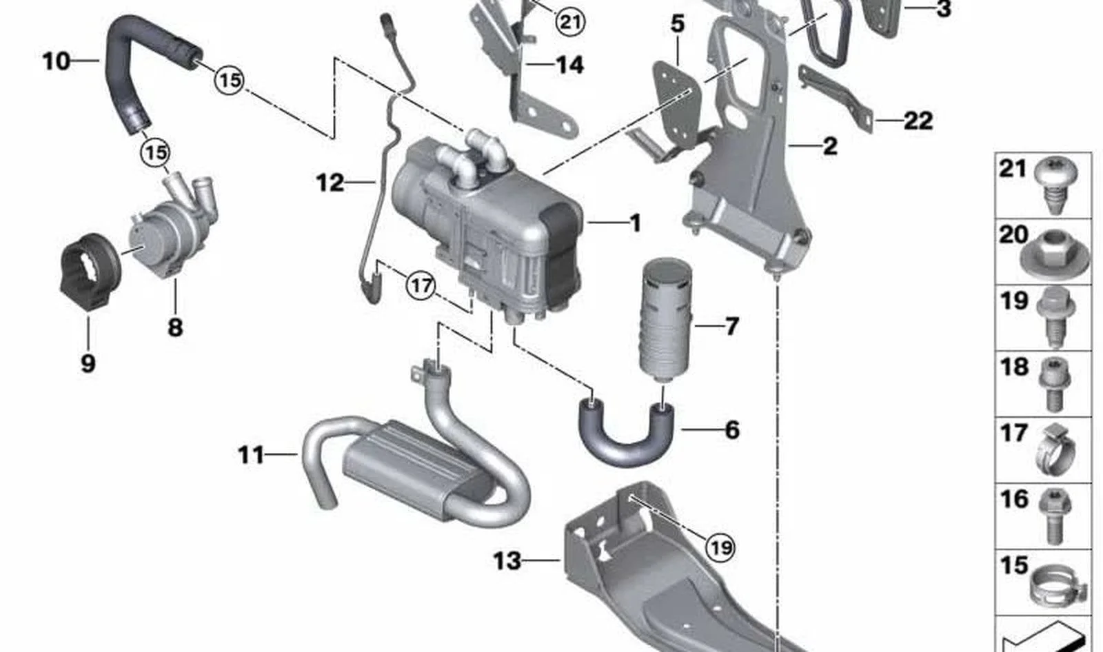 BMW G01 G02 Altıgen Başlı Cıvata M10x20 07119907538