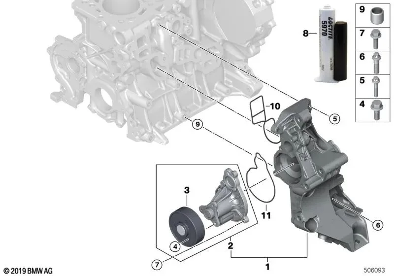 BMW F20 F21 F22 F30… Yuvarlak Başlı Cıvata M10x35 07119907557