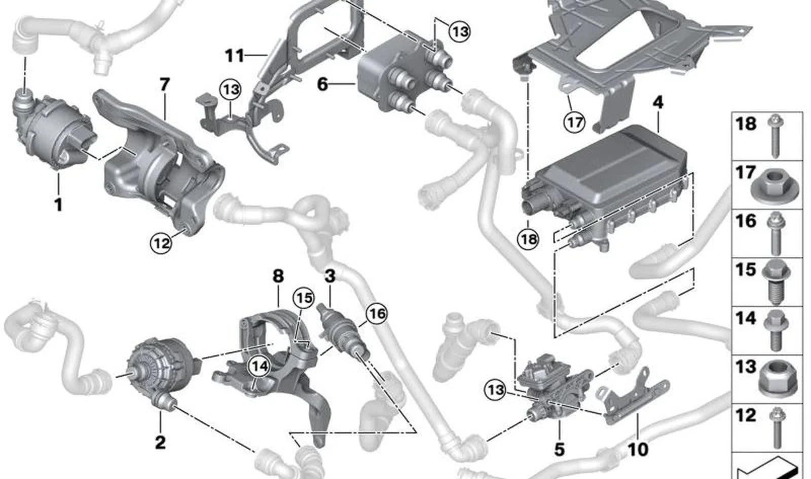 BMW F21 F30 F31 F33… Yuvarlak Başlı Altıgen Cıvata M8x40 07119907836