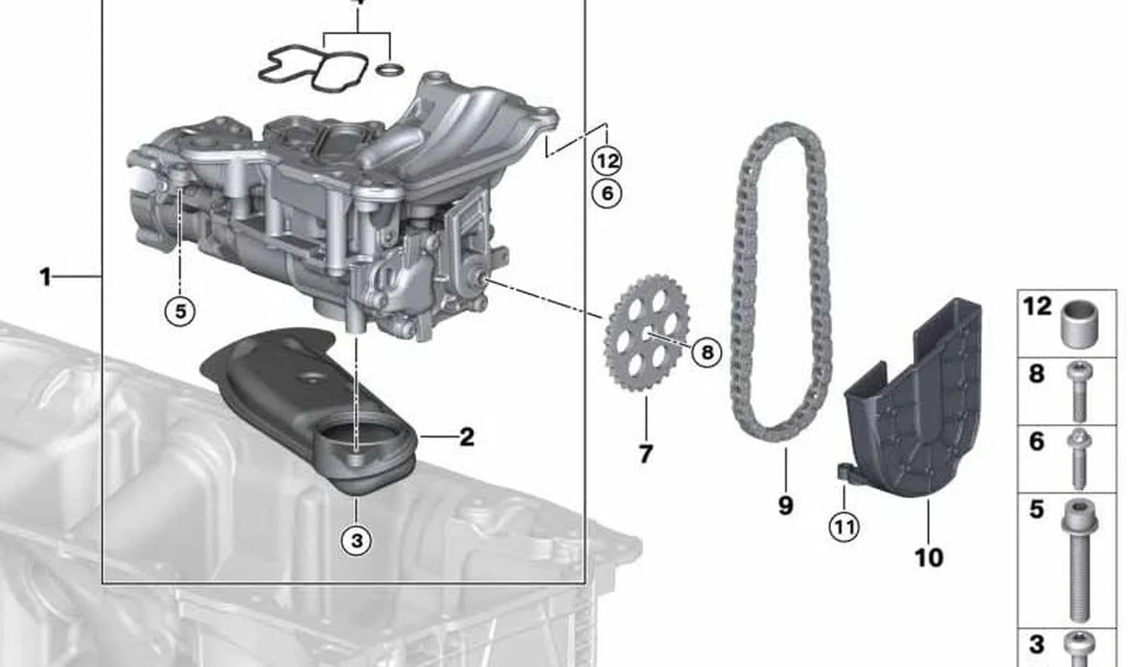 BMW E60 E61 E81 E82… Rondelalı Altıgen Cıvata M8x50 07119907850