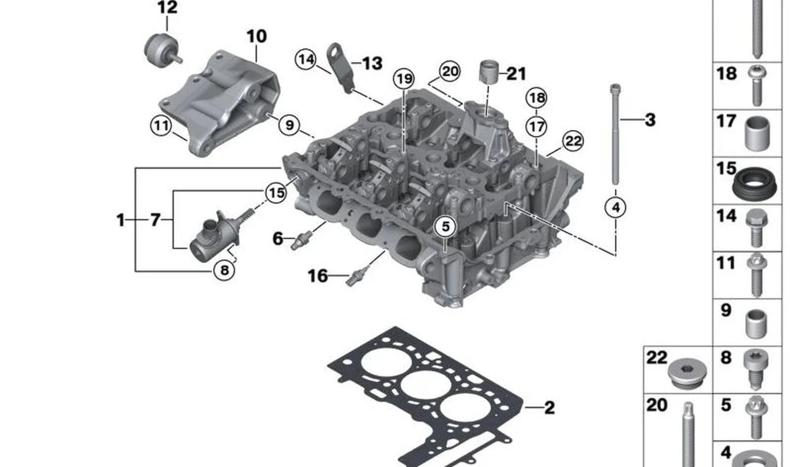 BMW F10 F11 F20 F21… Altıgen Başlı Cıvata M10x45 07119908277
