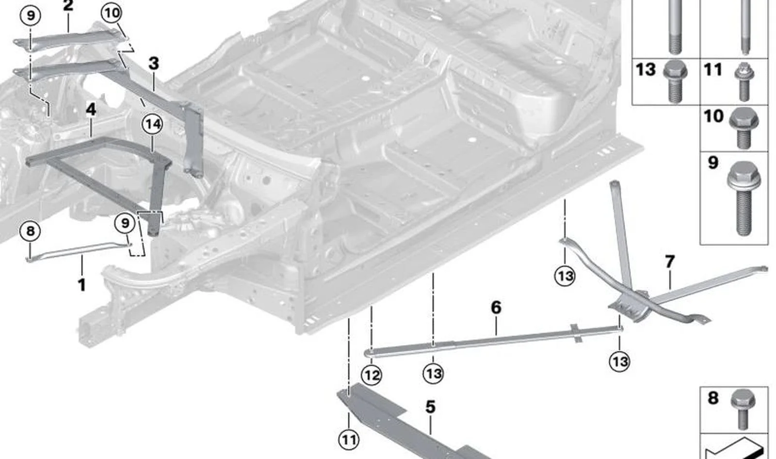 BMW G23 G60 G70 Altıgen Başlı Cıvata M12x1,5x35 07119908280