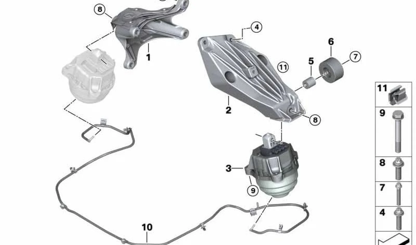 BMW G01 G02 G05 G06… Yuvarlak Başlı Altıgen Cıvata 07119908508