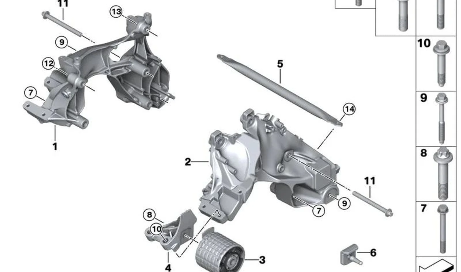 BMW F39 F45 F48 F49… Flanşlı Altıgen Cıvata M12x1,5x55 07119908533