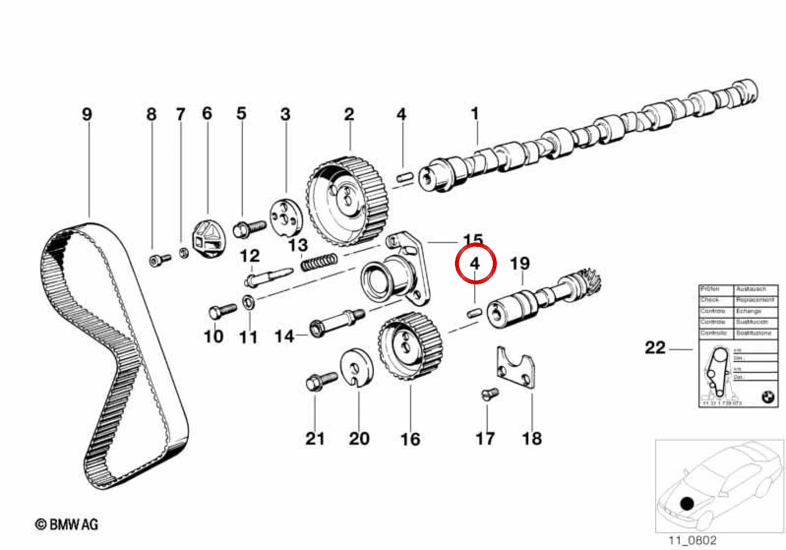 BMW E21 E28 E30 E34 Silindirik Pim 07119942079