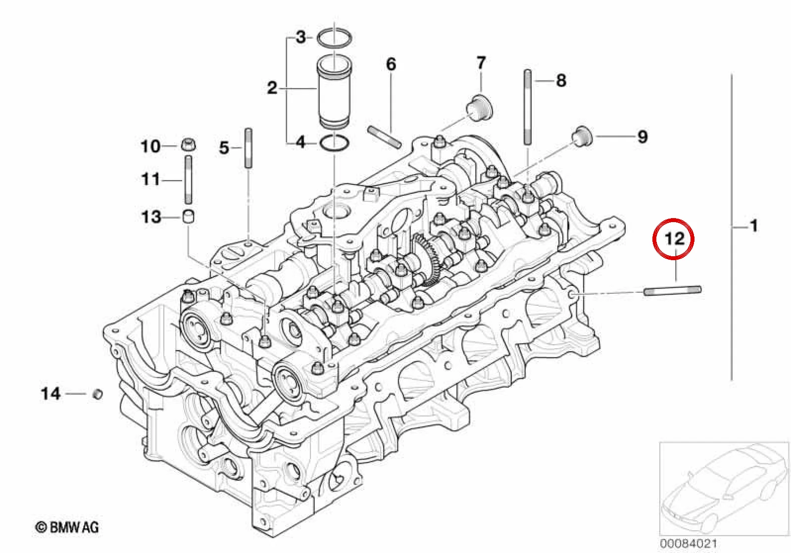 BMW E46 E60 E81 E82… Saplama Cıvata M7x60 07129904547