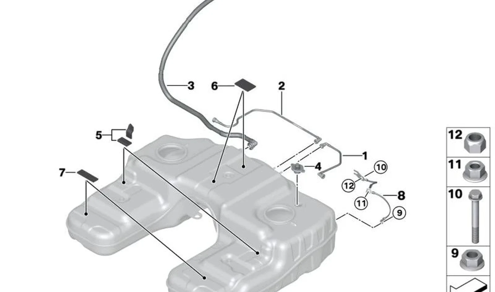 BMW MINI F60 A2-70 Altı Köşe Somun 07129905373