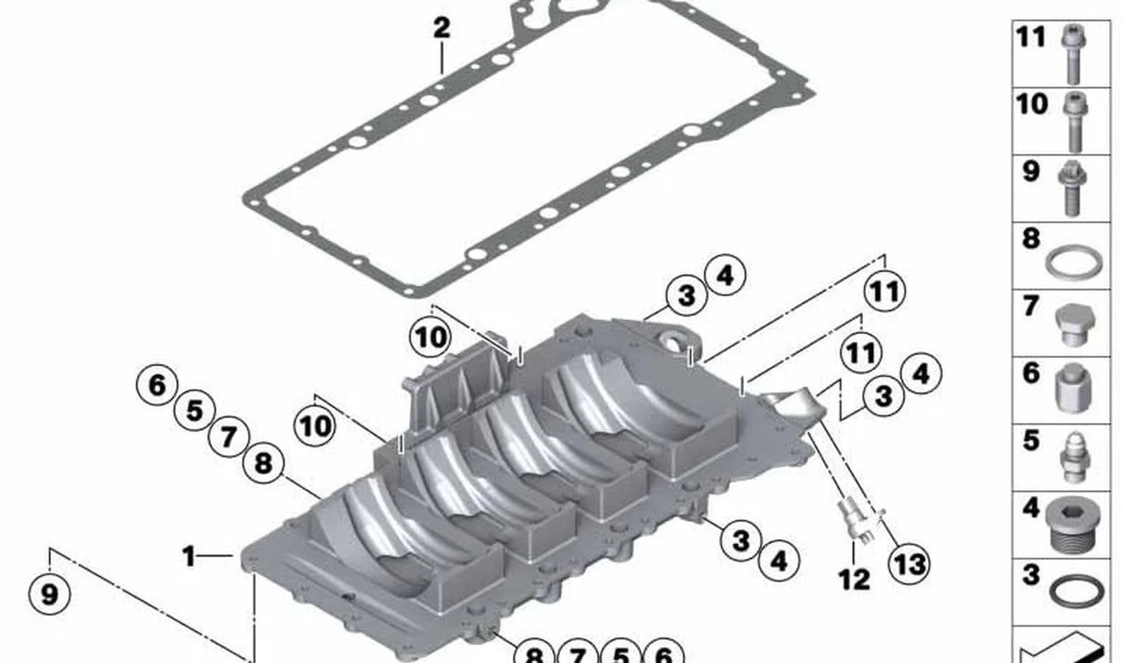 BMW E60 E61 E81 E87… Altıgen Başlı Cıvata M8x25 07129905519