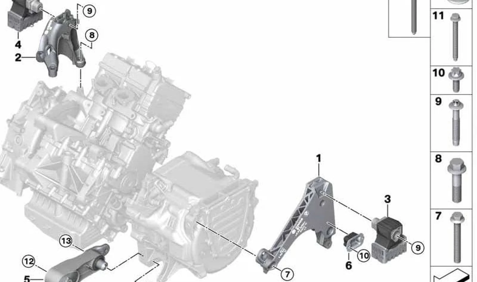BMW i Serisi I01 125 mm Altıgen Başlı Cıvata 07129907455