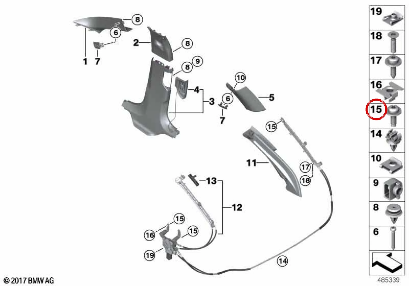 BMW 5 Serisi G31 Pullalı ISA Cıvata 07129908461