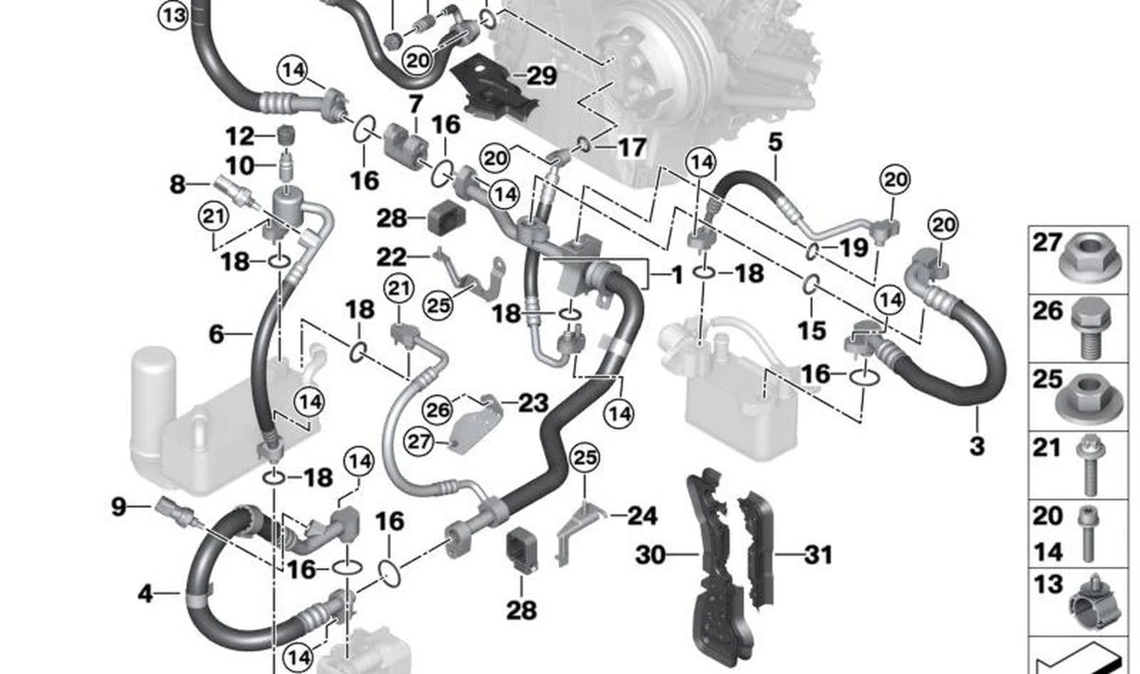 BMW F20 F21 F22 F23… M6x27 ISA Başlı Cıvata 07129909416