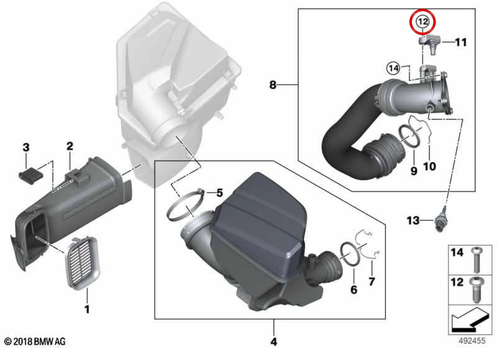 BMW G01 G05 G20 G30 Plastik Bağlantı Cıvatası 07129909481