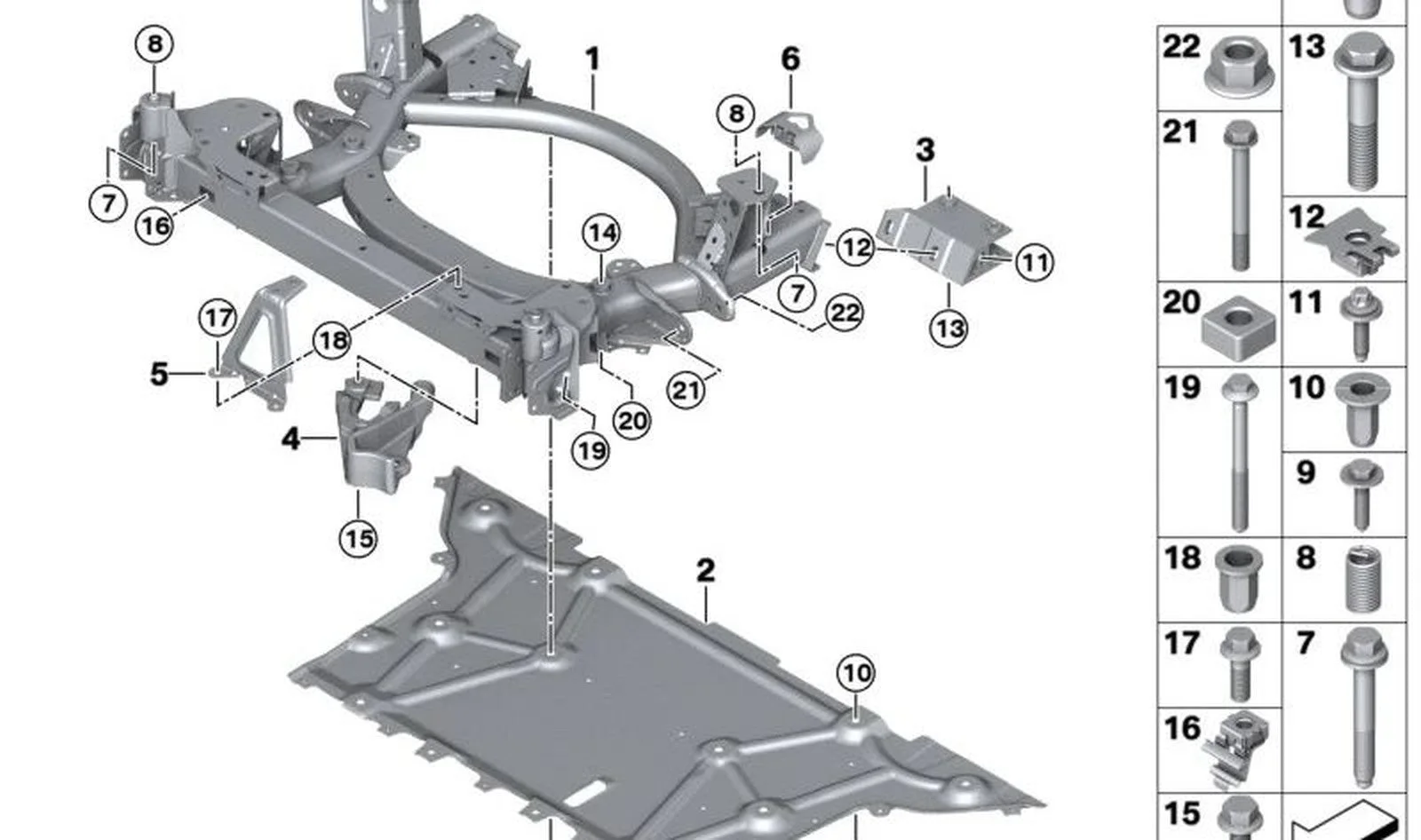 BMW G20 G23 Flanşlı Altı Köşe Cıvata 07129909880