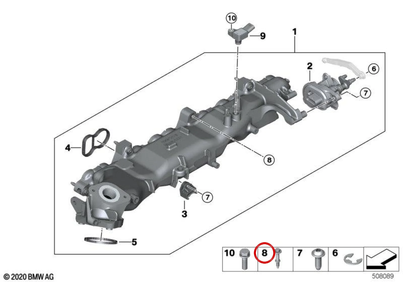 BMW G05 G06 G07 G60… EGR Cıvatası 07143465917