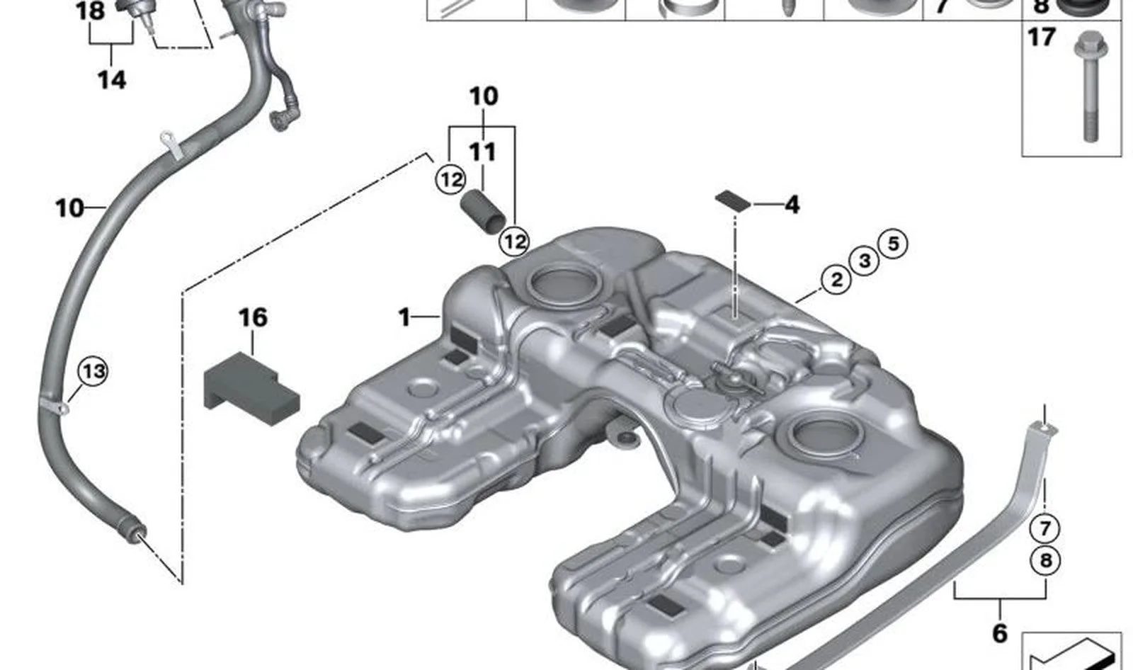 BMW E46 E70 E71 E72… M8 Altı Köşe Somun 07146760121