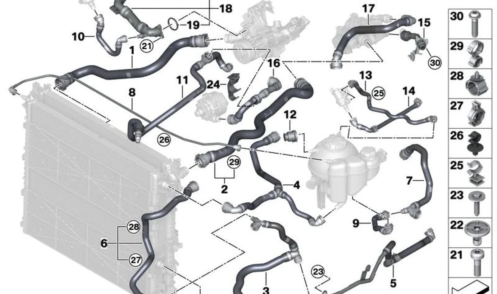 BMW G11 G12 G20 G30… Döner Boru Braketi 07146844852