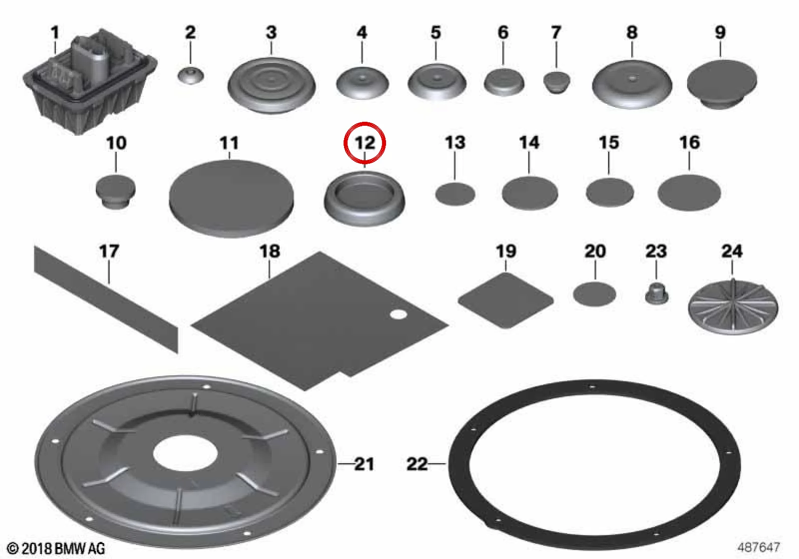 BMW E60 E61 E63 E64… Kör Tapa 40 mm 07147131742